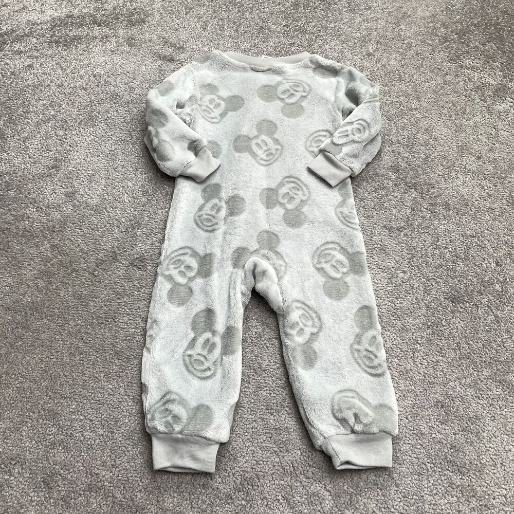 Disney Junior Mickey Mouse Fleece Full Body Zip Up One Piece Pajama Toddler 2T